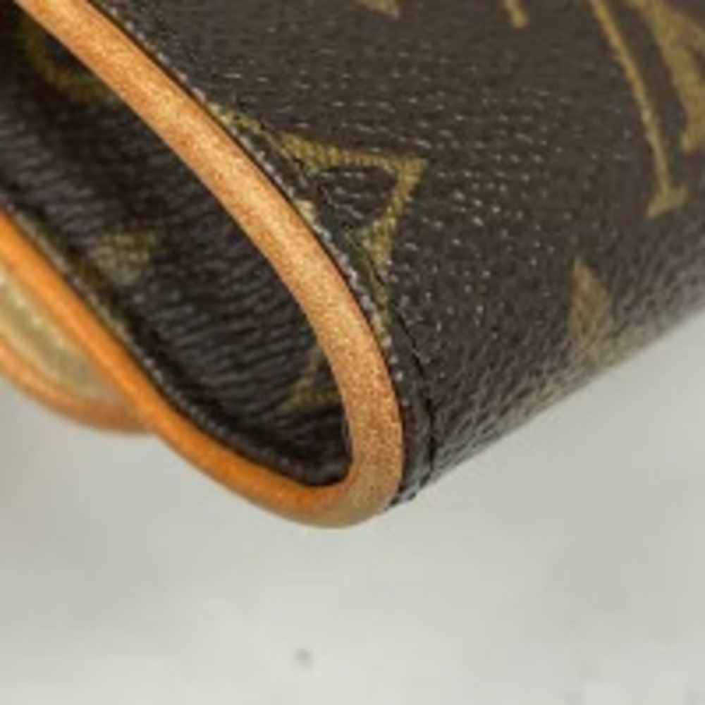 Louis Vuitton Shoulder Monogram Brown Pochette Bag Clutch Twin Brown